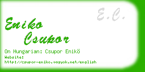 eniko csupor business card